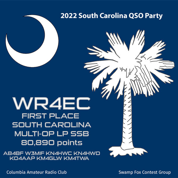 Photograph from SC QSO Party 2022 — First in State