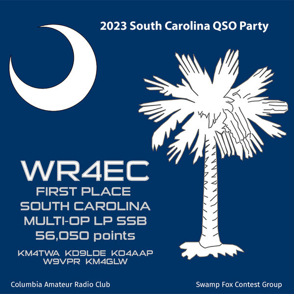 Photograph from SC QSO Party 2023 — First in State
